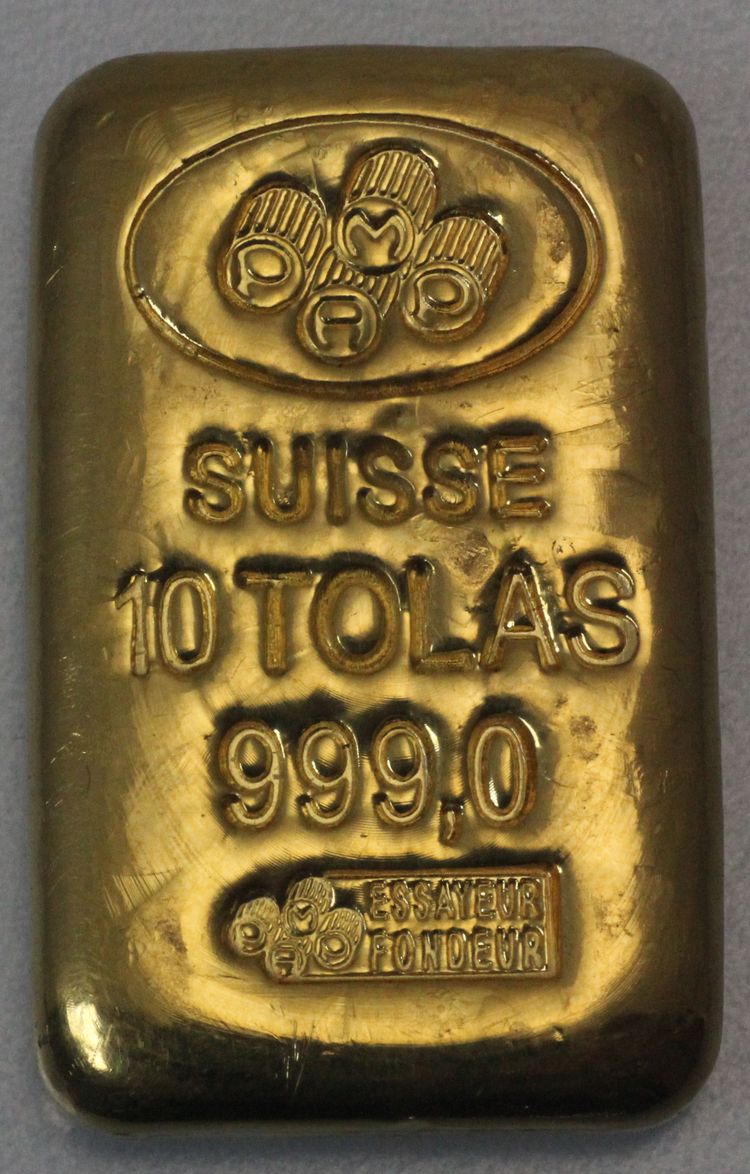 10 Tolas Goldbarren PAMP