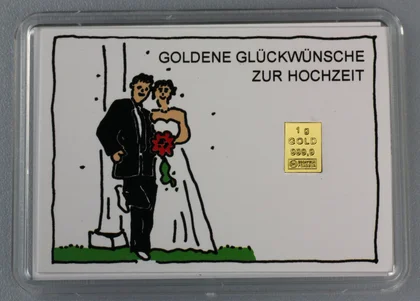 Goldbarren als Hochzeitsgeschenk