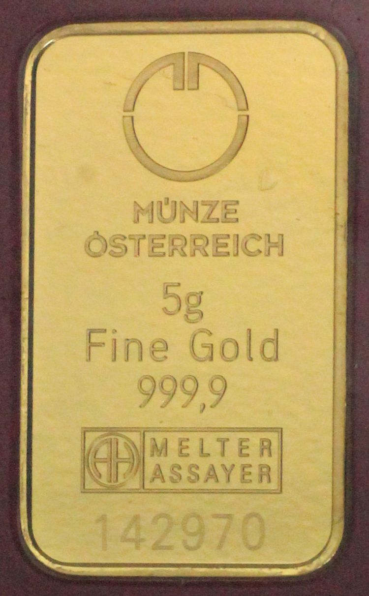 5g Goldbarren Münze Österreich