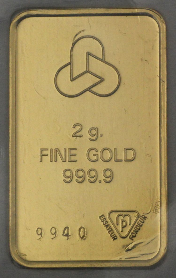 2g Goldbarren Regionalbank