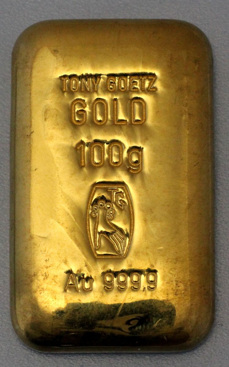 100g Goldbarren Tony Goetz