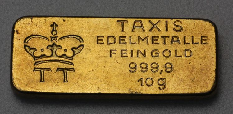 10g Goldbarren Thurn & Taxis