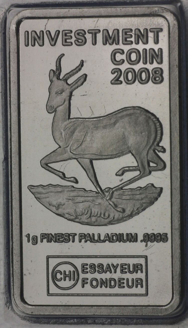 1g Palladiumbarren Antilope 1g Palladiumbarren Antilope