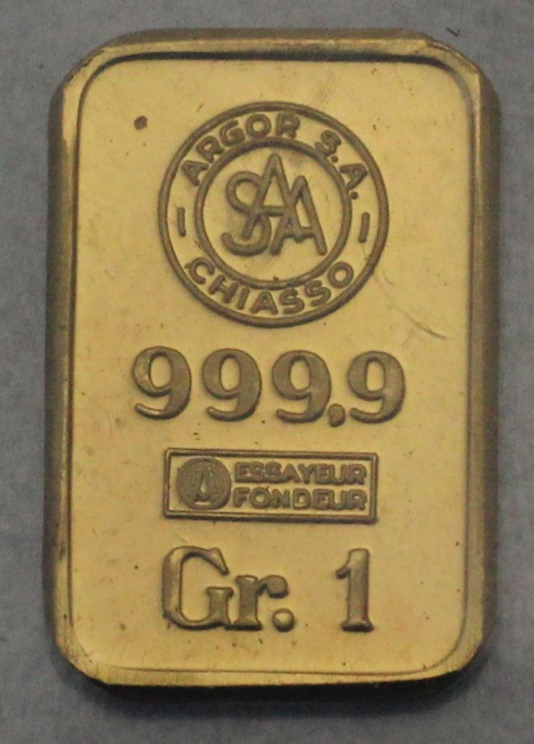 1g Gold Argor Chiasso 1g Gold Argor Chiasso