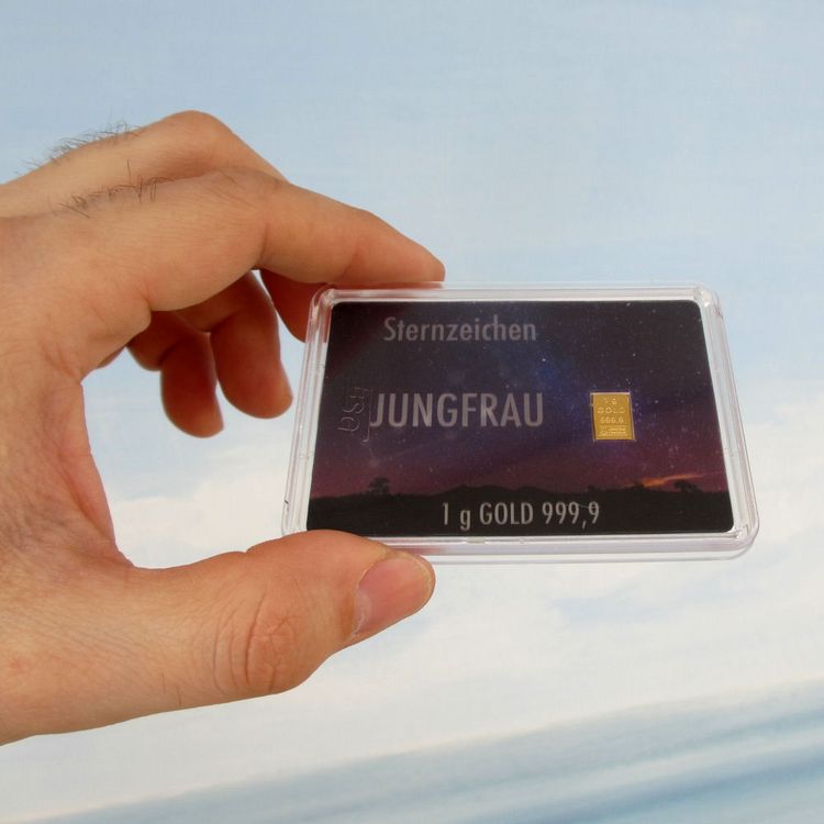 1g Goldbarren Sternzeichen Jungfrau 1g Goldbarren Sternzeichen Jungfrau