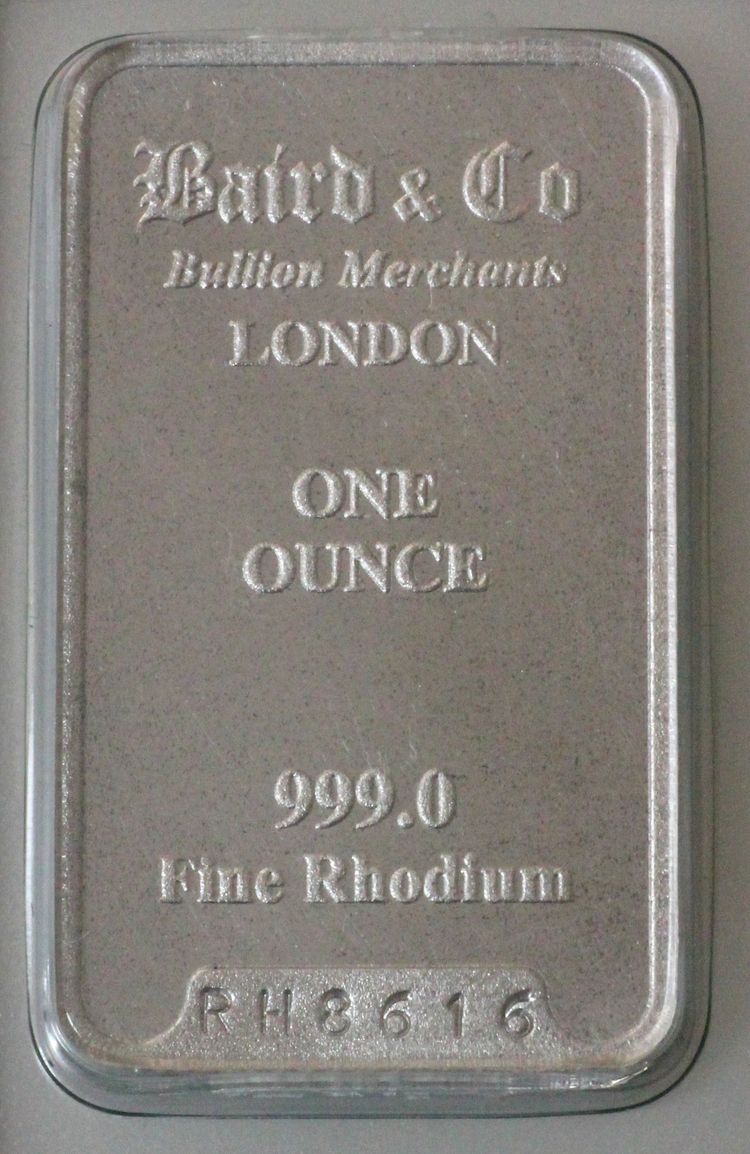 1oz Rhodiumbarren 1oz Rhodiumbarren