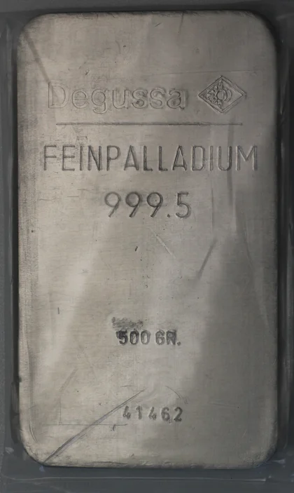 500g Palladiumbarren Degussa