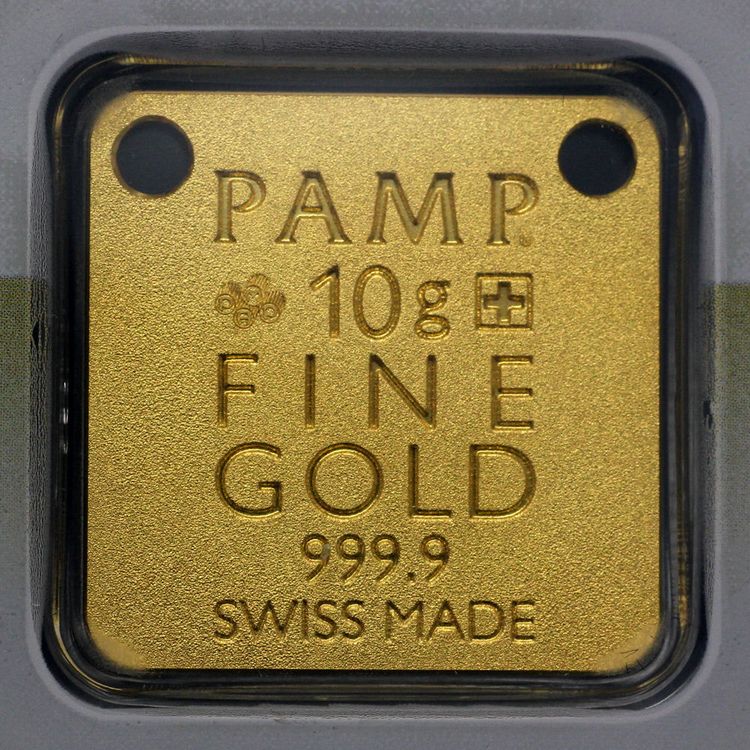 10g Goldbarrenanhänger von Pamp 10g Goldbarrenanhänger von Pamp