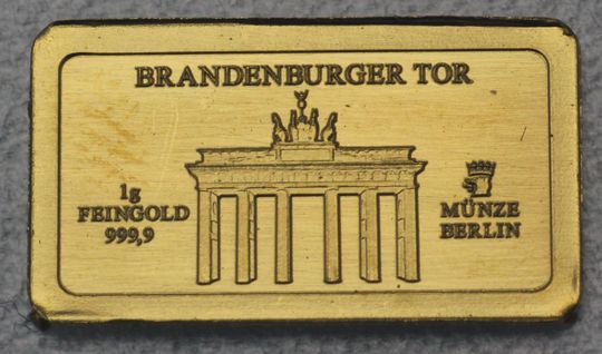 1g Gold Brandenburger Tor