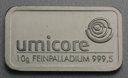 10g Palladiumbarren Umicore