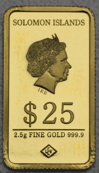 2,5g LEV Gold Münzbarren Solomon Islands