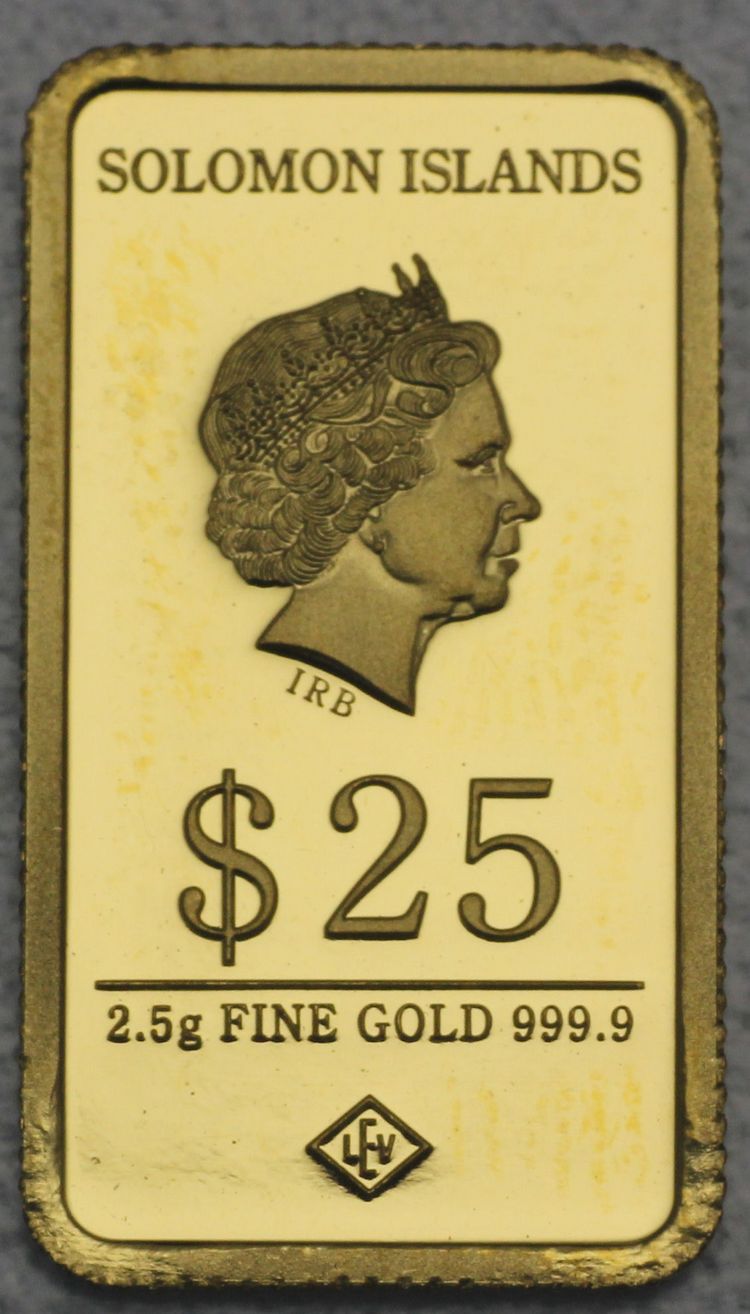 2,5g LEV Gold Münzbarren Solomon Islands