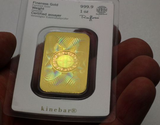 1oz Kinebar Goldbarren