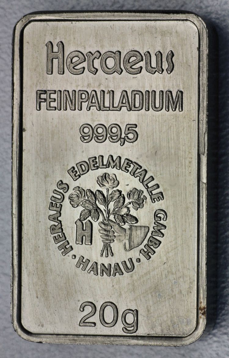 20g Palladiumbarren Heraeus 20g Palladiumbarren Heraeus
