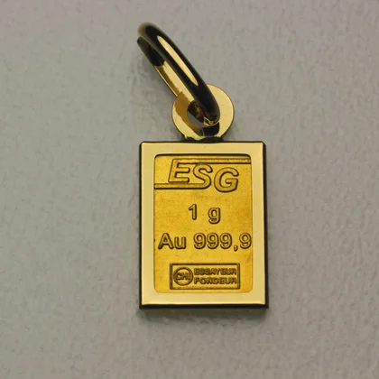 Goldbarren Anhänger ESG
