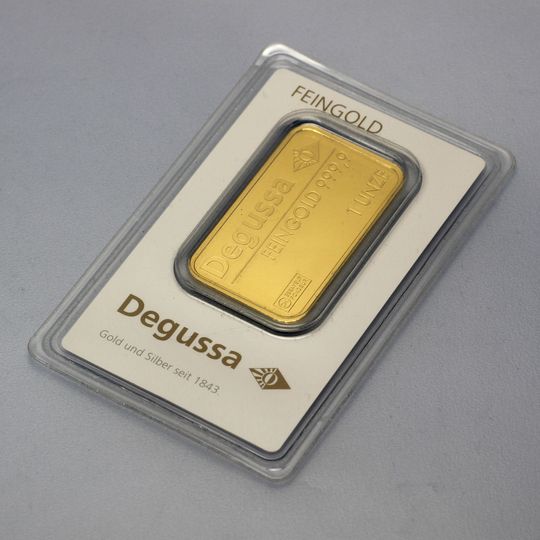 Neuer 1oz Degussa Goldhandels Barren