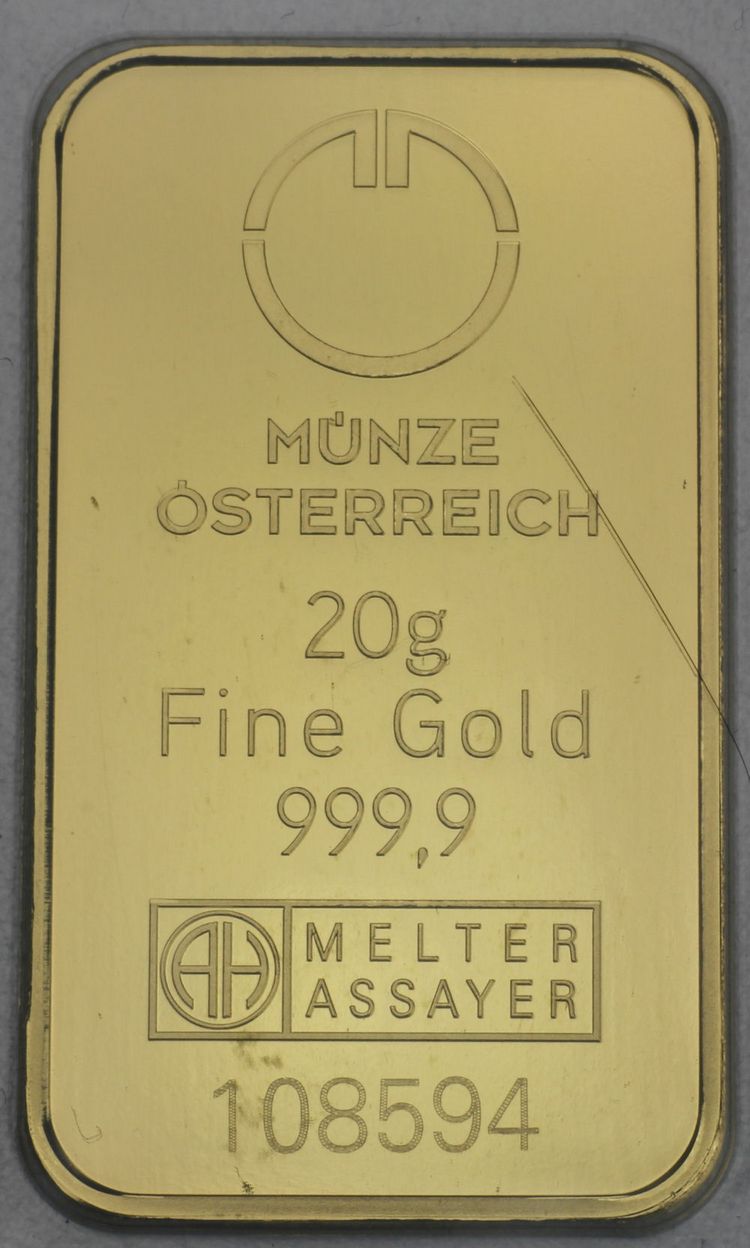 20g Goldbarren Österreich