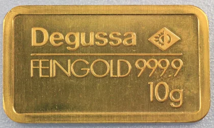 10g Feingoldbarren von Degussa, neue Prägung