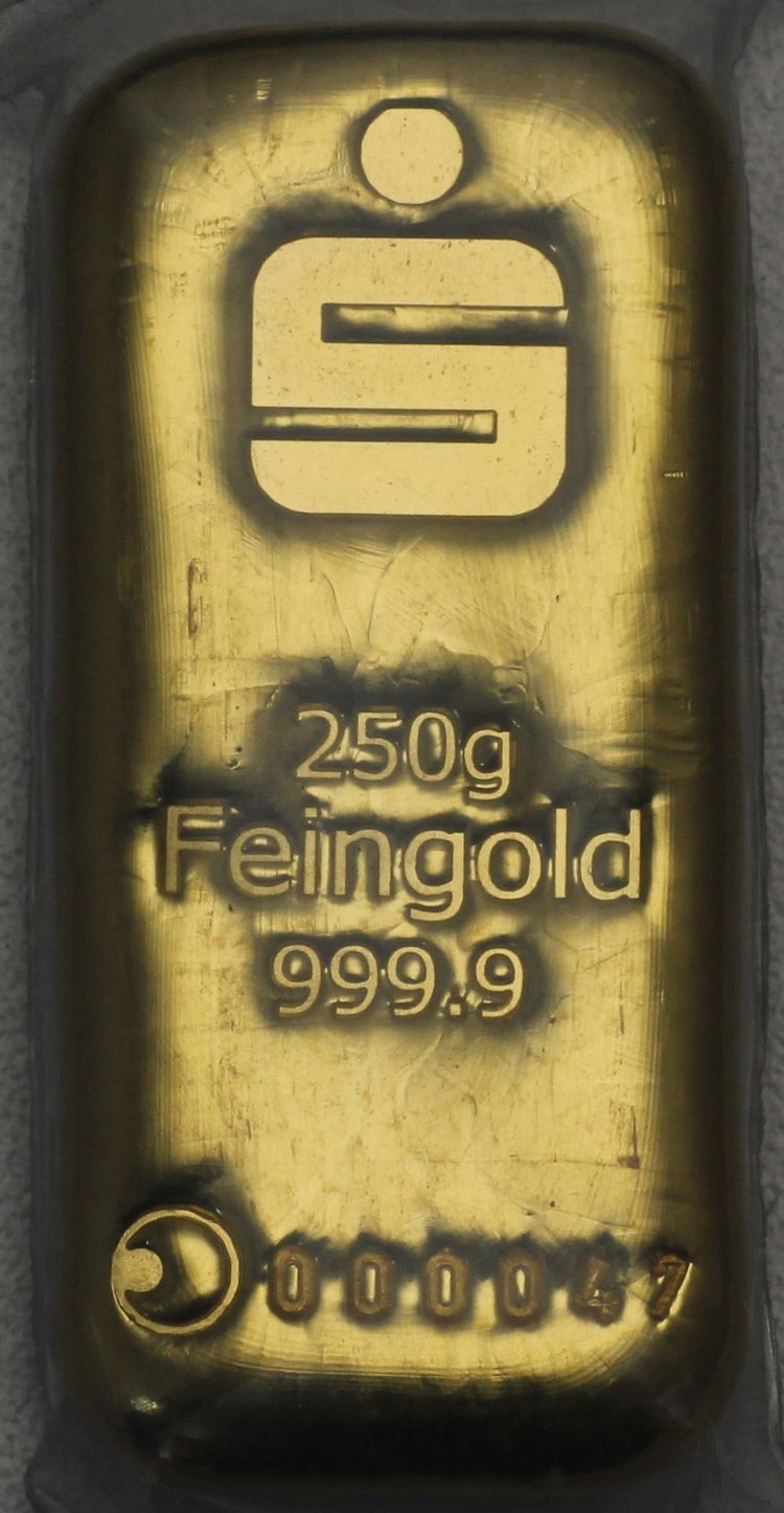 250g Sparkassen Goldbarren (Agosi)