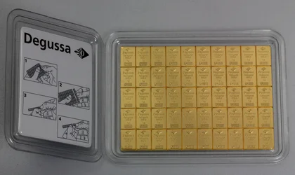 50g Combi Barren mit Degussa Logo