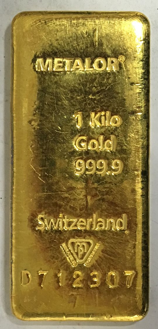 1kg Metalor Goldbarren