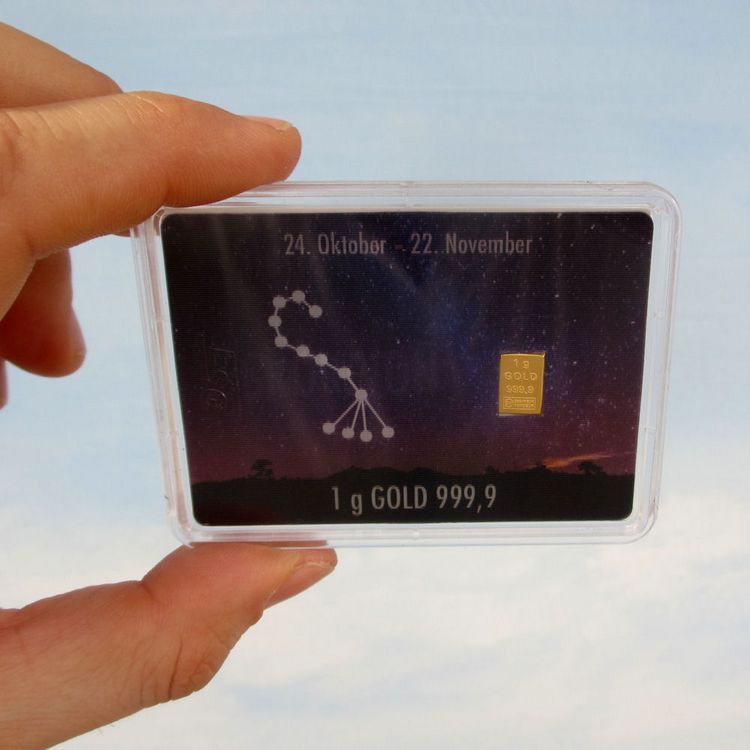 1g Goldbarren Sternzeichen Skorpion 1g Goldbarren Sternzeichen Skorpion