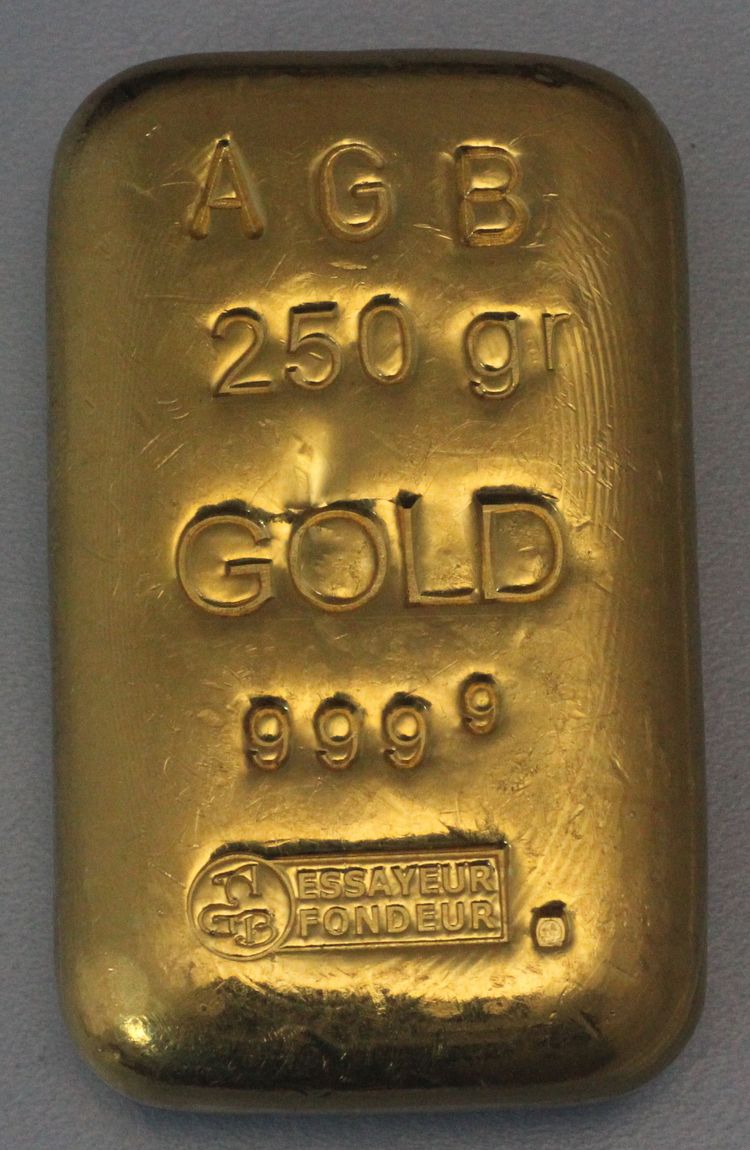 250g Goldbarren AGB
