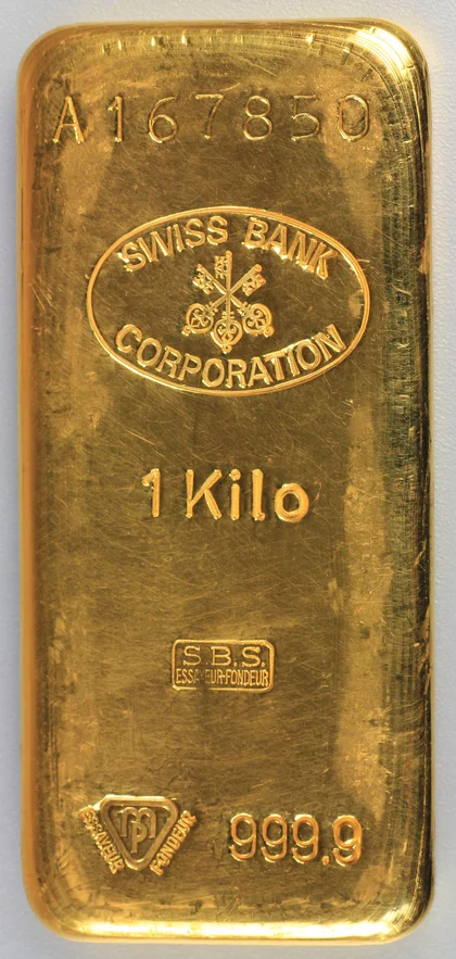 1000g Goldbarren Swiss Bank Corporation