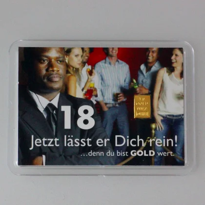 Goldbarrengeschenk zum 18ten