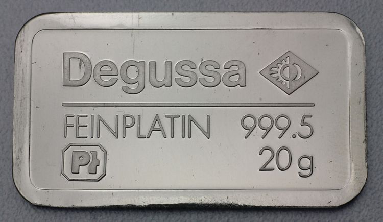 20g Platinbarren Degussa