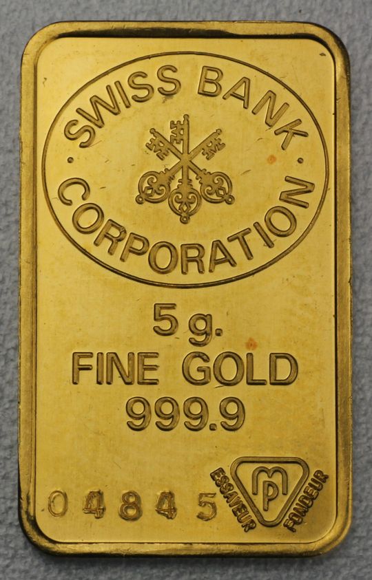5g Metalor SBC Goldbarren