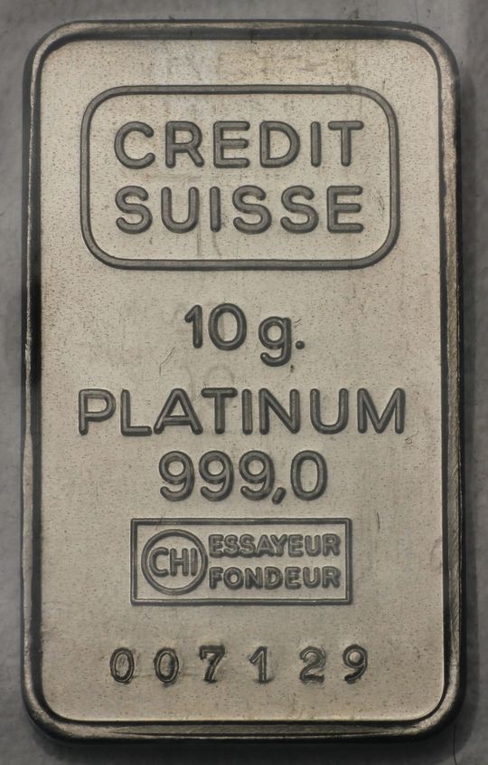 10g Platinbarren Credit Suisse