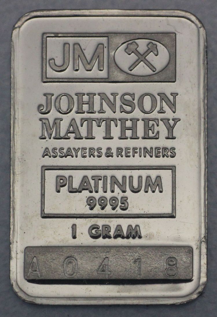 1g Platinbarren Johnson Matthey
