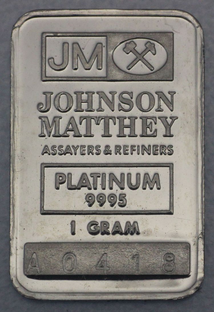 1g Platinbarren Johnson Matthey