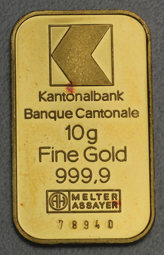 10g Goldbarren Kantonalbank