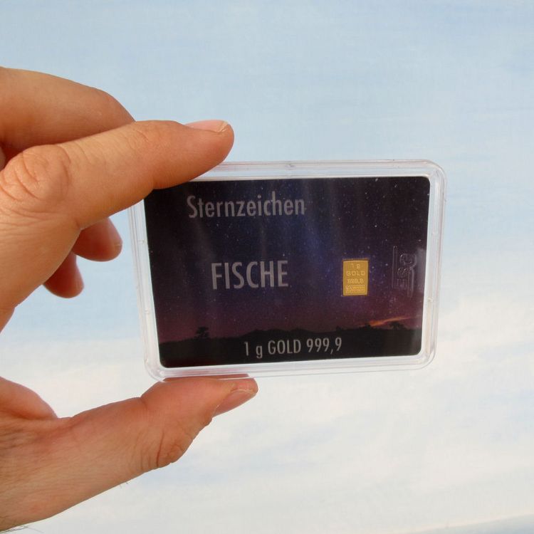1g Goldbarren Sternzeichen Fisch 1g Goldbarren Sternzeichen Fisch