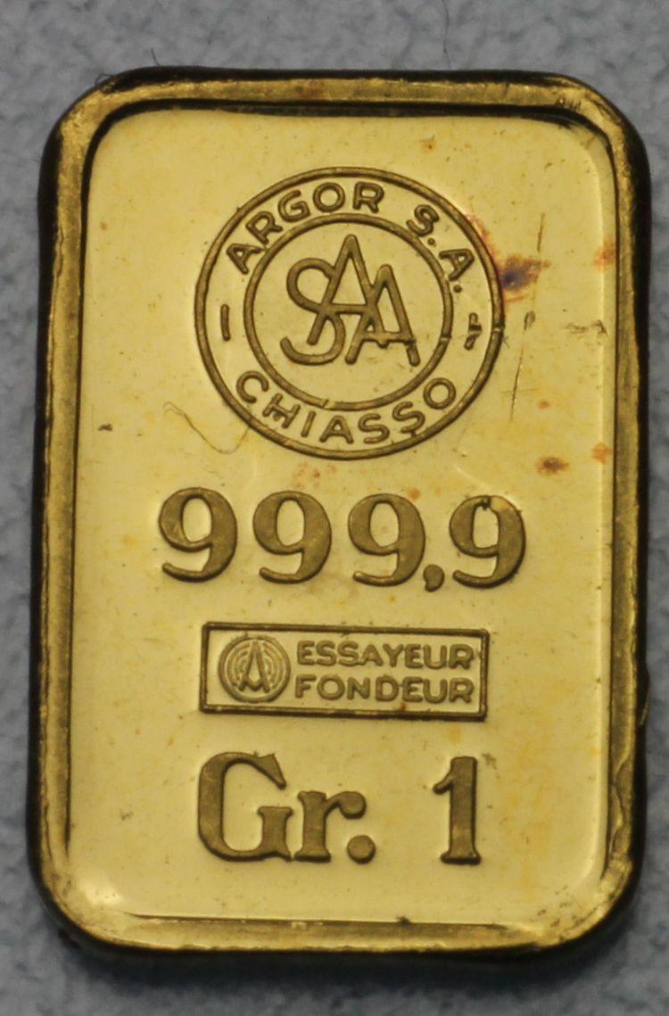 1g Barren Gold Argor 1g Barren Gold Argor
