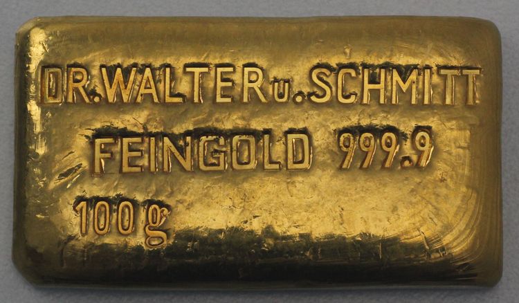 100g Dr. Walter und Schmitt Gussbarren