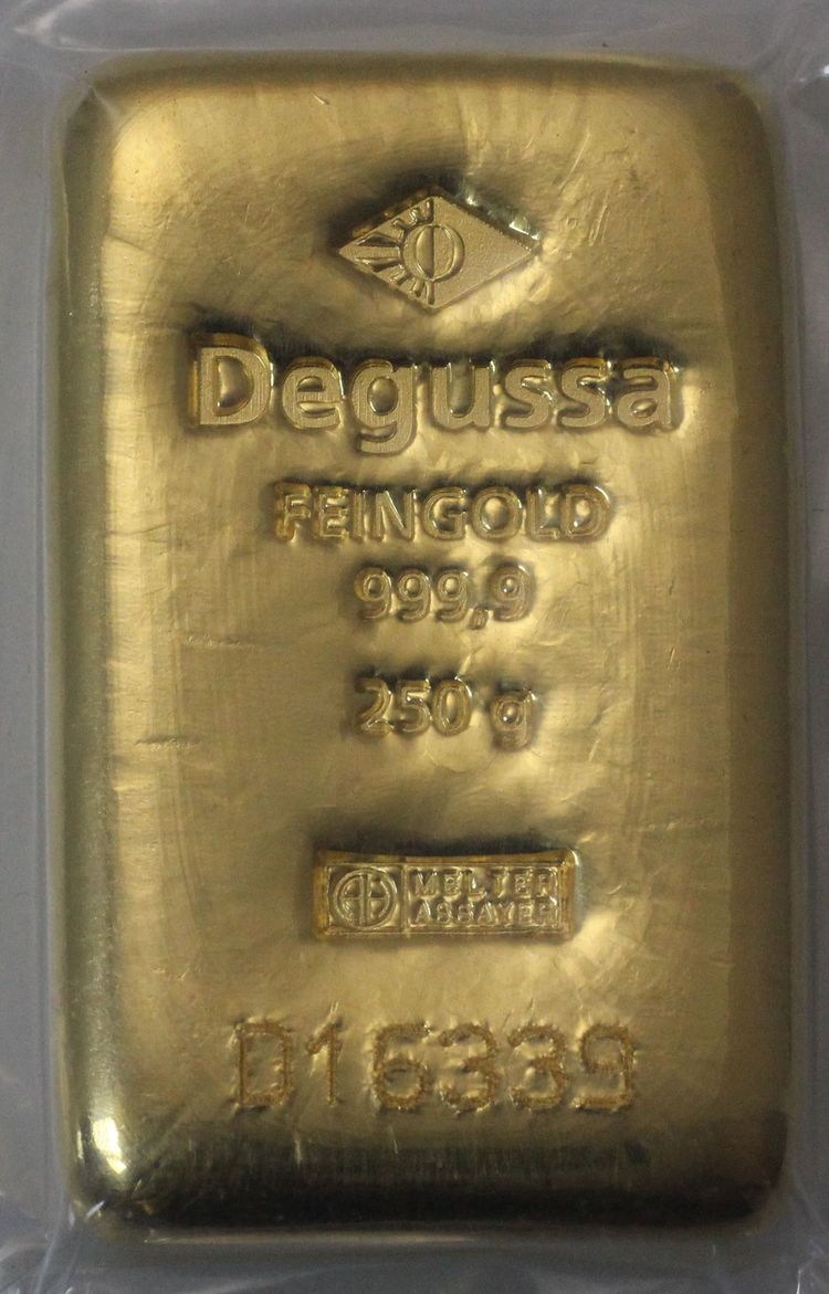 250g Degussa Like Goldbarren von Argor-Heraeus 250g Degussa Like Goldbarren von Argor-Heraeus