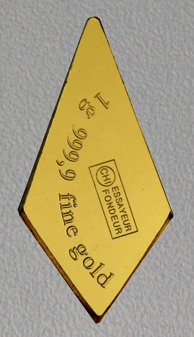 1g Goldbarrenraute Valcambi 1g Goldbarrenraute Valcambi