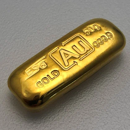 50g Längsgussbarren aus 999,9er Recyclinggold