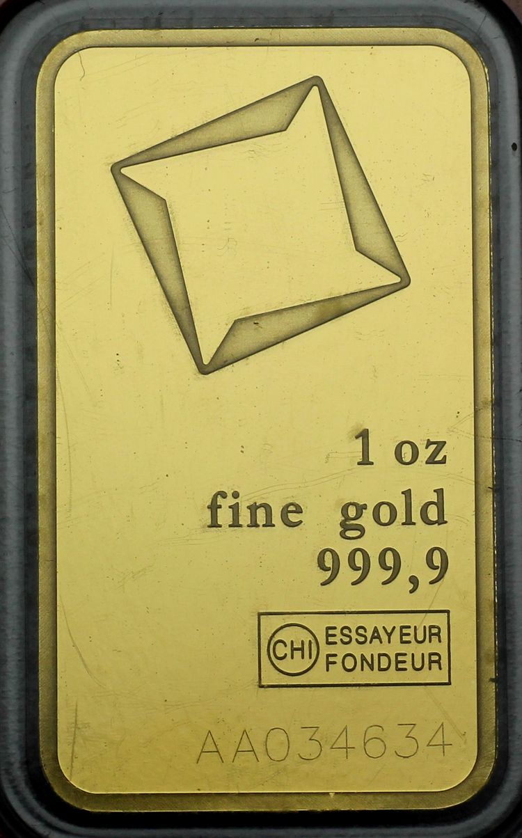 1oz Goldbarren Valcambi mit neuem Logo