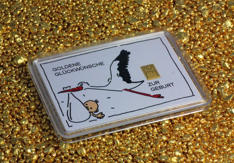 Goldbarren als Geschenk zur Geburt Goldbarren als Geschenk zur Geburt