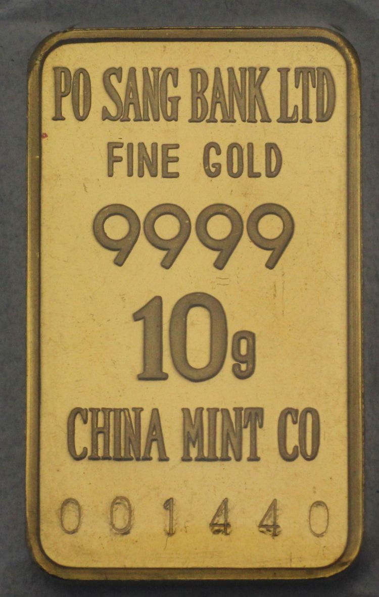10g Fine Gold China Mint Po Sang Bank 10g Fine Gold China Mint Po Sang Bank