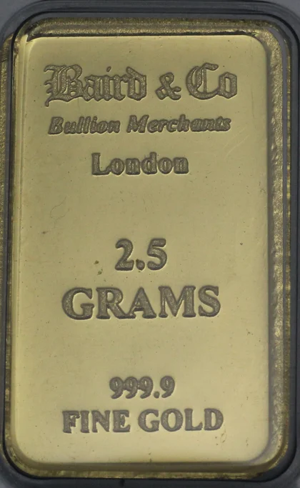 2,5g Baird & Co Goldbarren