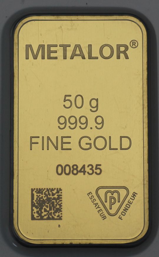 50g Goldbarren Metalor