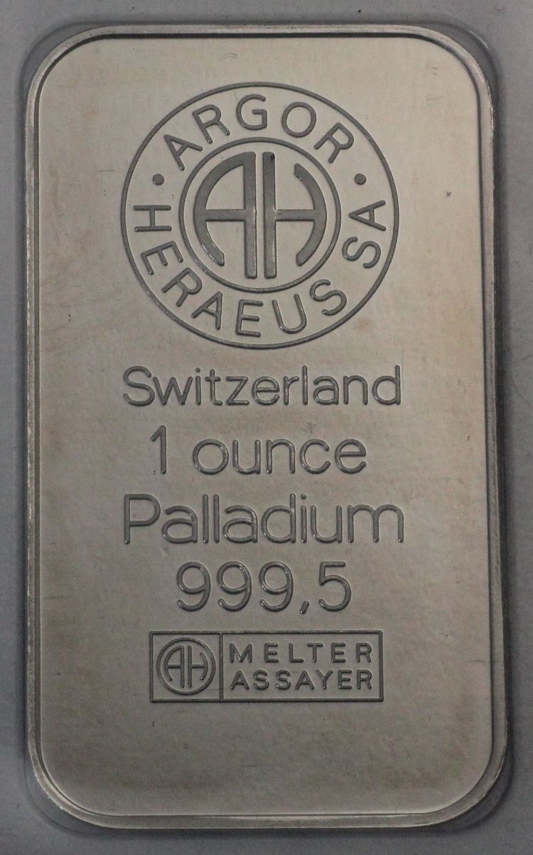 1oz Palladiumbarren Argor-Heraeus 1oz Palladiumbarren Argor-Heraeus