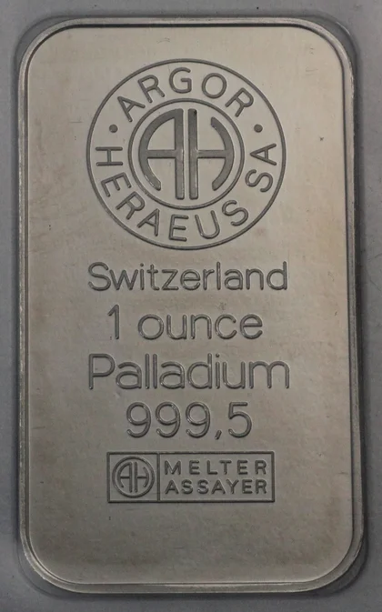 1oz Palladiumbarren Argor-Heraeus