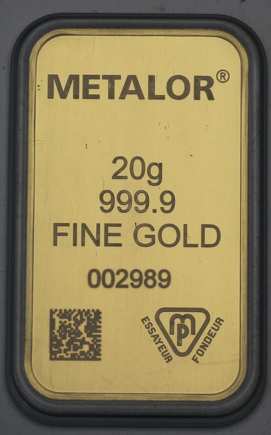 20g Goldbarren Metalor