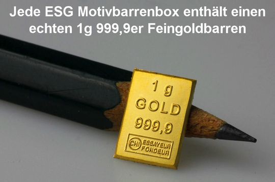 1g Feingoldbarren eines CombiBars